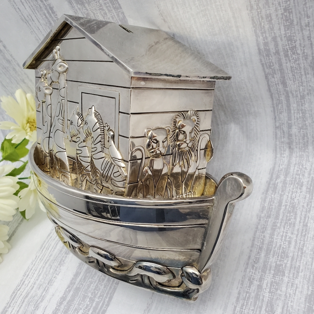 Vtg Godinger Noah's Ark Coin Bank - Picture 5 of 16
